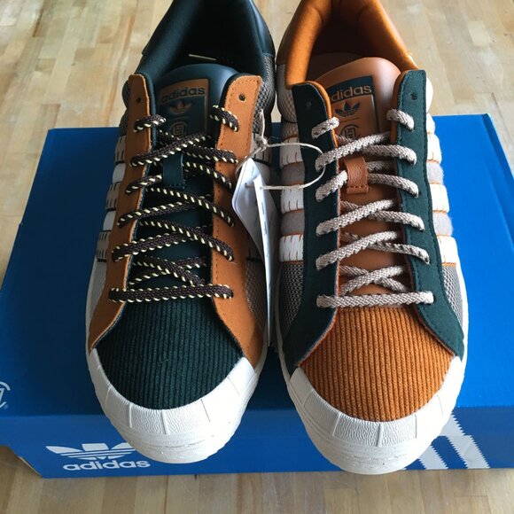 CLOT x adidas Superstar "Patchwork - Worn Sand" JR6490 Sz 9.5 - Picture 2 of 10